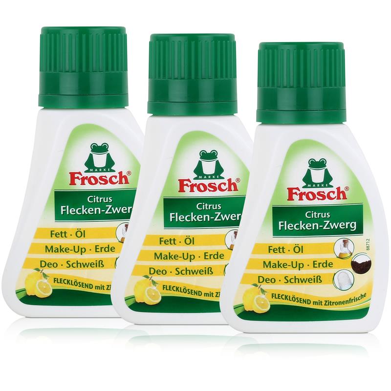 3x Frosch Citrus Fleck-Entferner 75 ml - Flecklösend mit Zitrone