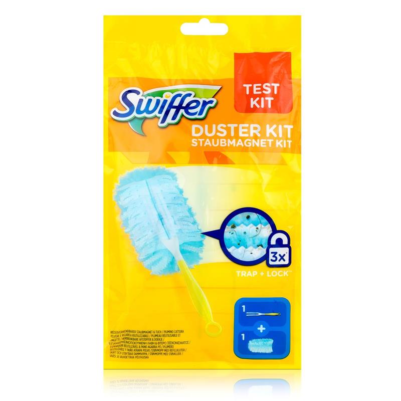 1 Griff 3 Tücher für Allergiker geeignet Swiffer Duster Staubmagnet Set inkl