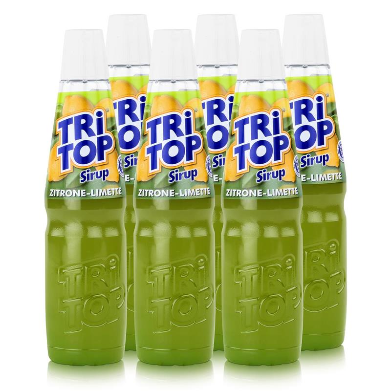 Tri Top Getränke-Sirup Zitrone-Limette 600ml - kalorienarm (6er Pack)