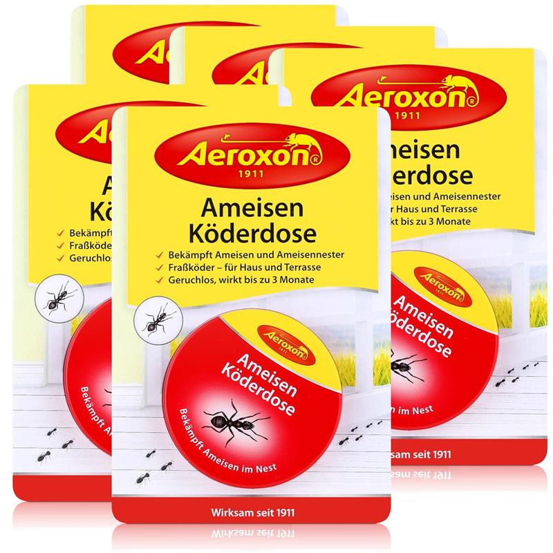 Aeroxon Ameisen Köderdose - Fraßköder für Haus und Terrasse (5er Pack