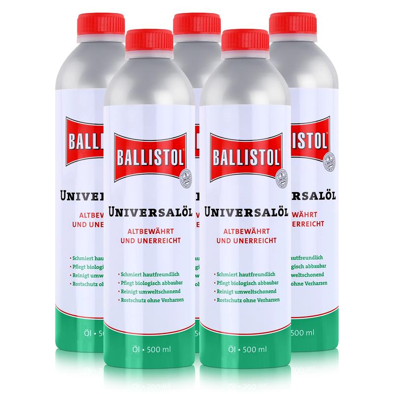 Ballistol Universalöl Flasche 500ml - Rostschutz ohne Verharzen 5er
