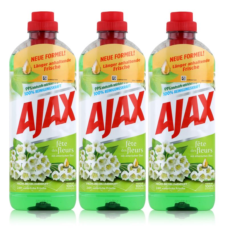 Ajax Allzweckreiniger Frühlingsblume 1 Liter 3er
