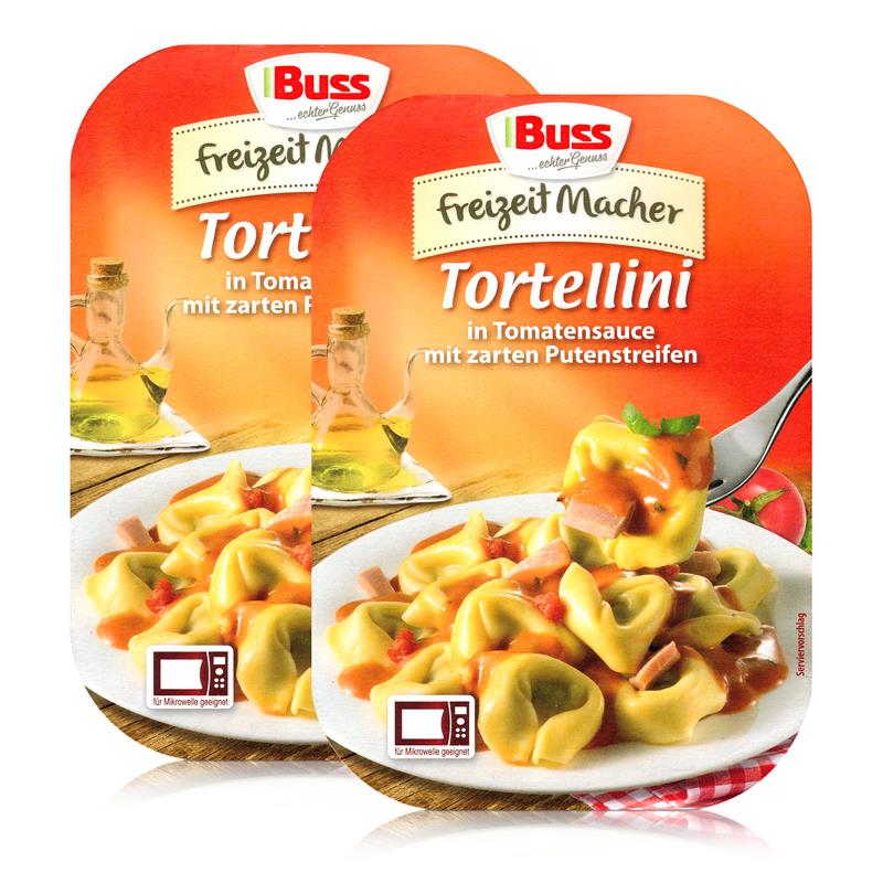 Buss Tortellini in Tomatensauce mit Putenstreifen 300g 2er