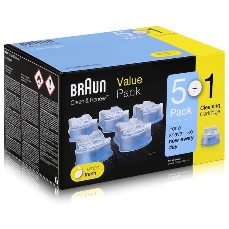 Braun Series Ersatzkartuschen mit Reinigungsflüssigkeit CCR 5+1 2er Pack 