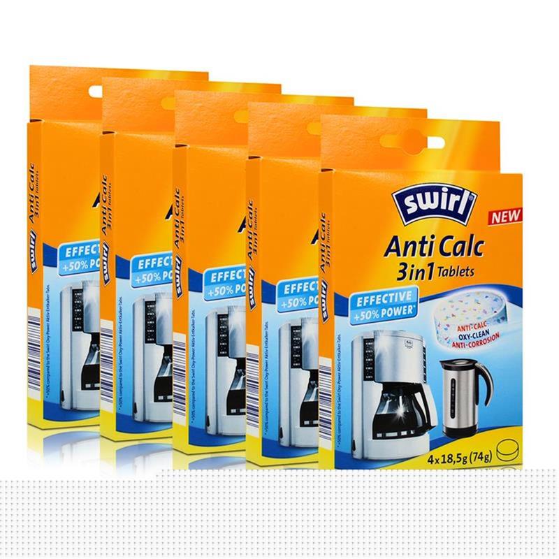 5x Swirl Anti Calc 3in1 Tablets Entkalkung und Reinigung für Kaffeemaschinen