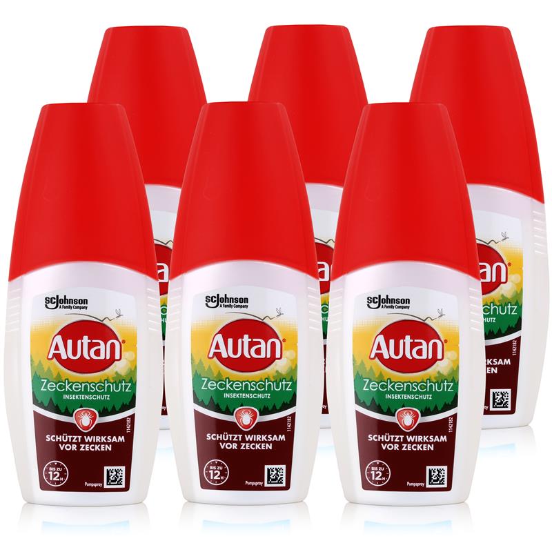 Autan Insektenschutz Zeckenschutz Insektenschutz Pumpspray 100ml (6er Pack)