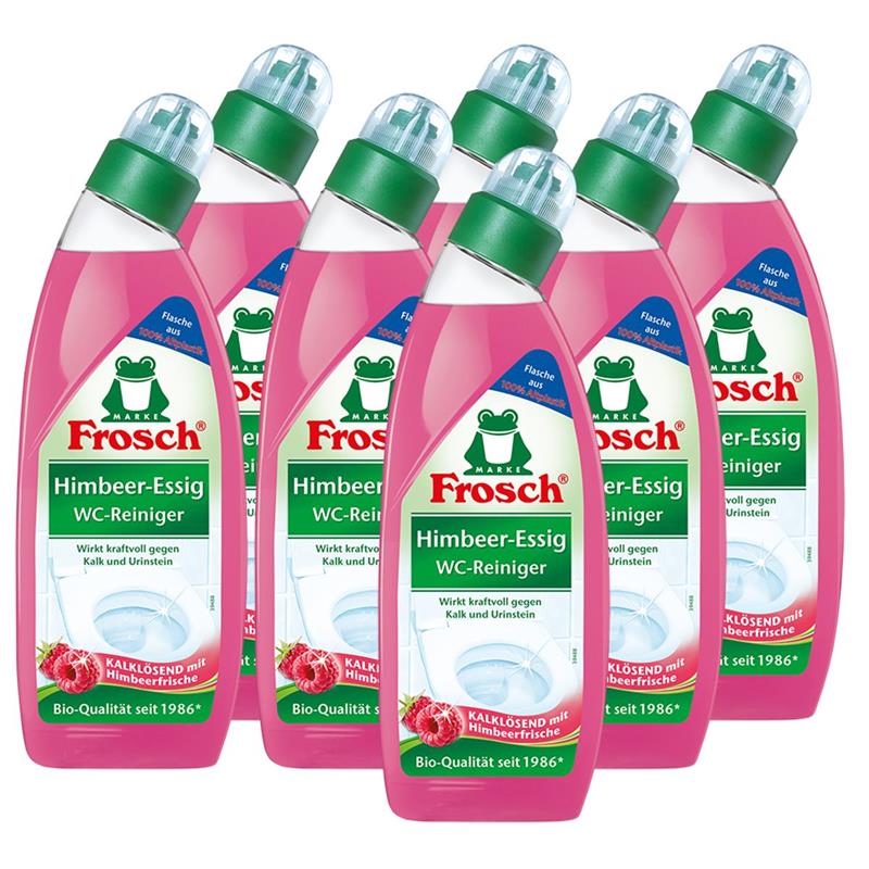 Frosch Himbeer-Essig WC-Reiniger 750 ml - Gegen Kalk und Urinstein (7er Pack)