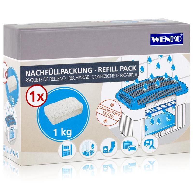 Wenko Entfeuchtungsgranulat: Nachfüll-Granulat-Block für Raumentfeuchter  Feuchtigkeitskiller, 2kg (Luftentfeuchter Keller Granulat)